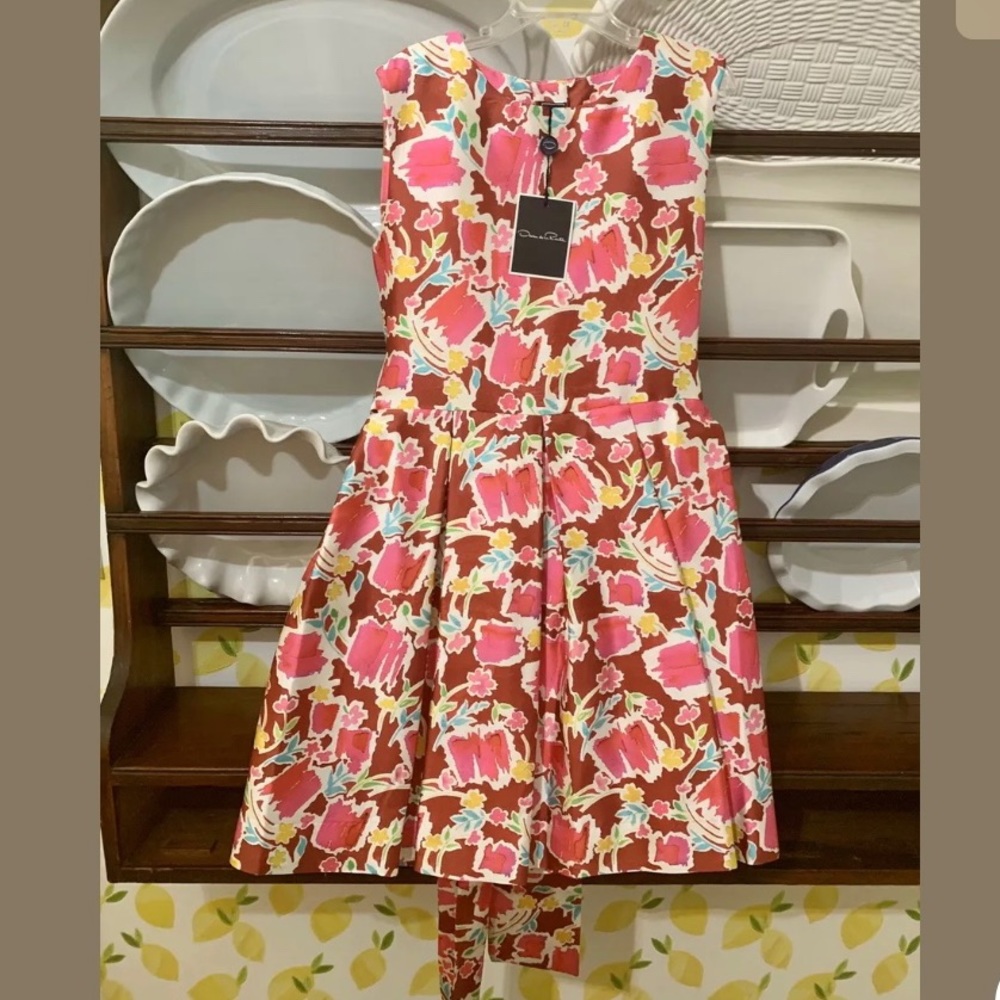 Oscar de la Renta Girl Silk Party Dress Sz 10 NWT